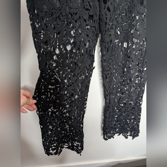 Hiso Hiso Black Crochet Lace Jumpsuit Medium - Picture 5 of 5